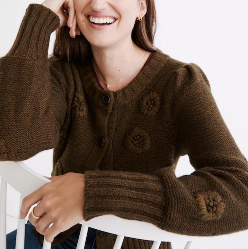 Madewell Embroidered Floral Edencroft Cardigan